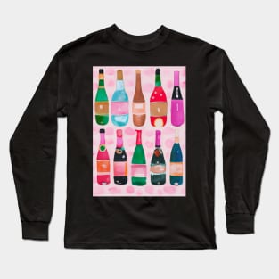 Bottles Pattern Painting Long Sleeve T-Shirt